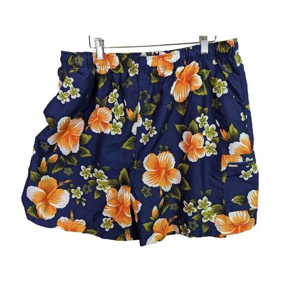 Sand N Sun Swim Trunks Shorts Hawaiian Beach Floral Mesh Lining Mens size XL 40 - Picture 1 of 8